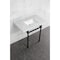 Kingston Brass 30 Console Sink with Brass Legs 8Inch, 3 Hole, Marble WhiteMatte Black KVBH3022M8SQ0 - alternate 2